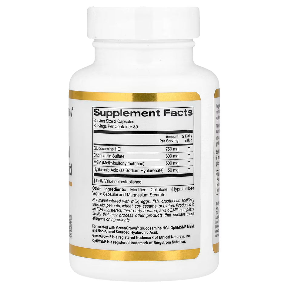 GLUCOSAMINE, CHONDROITIN, MSM PLUSHYAULORNIC ACID