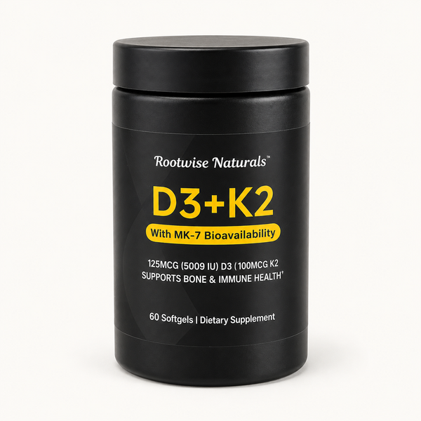 VITAMIN D3 + K2 WITH MK-7 5000IU 100MCG K2