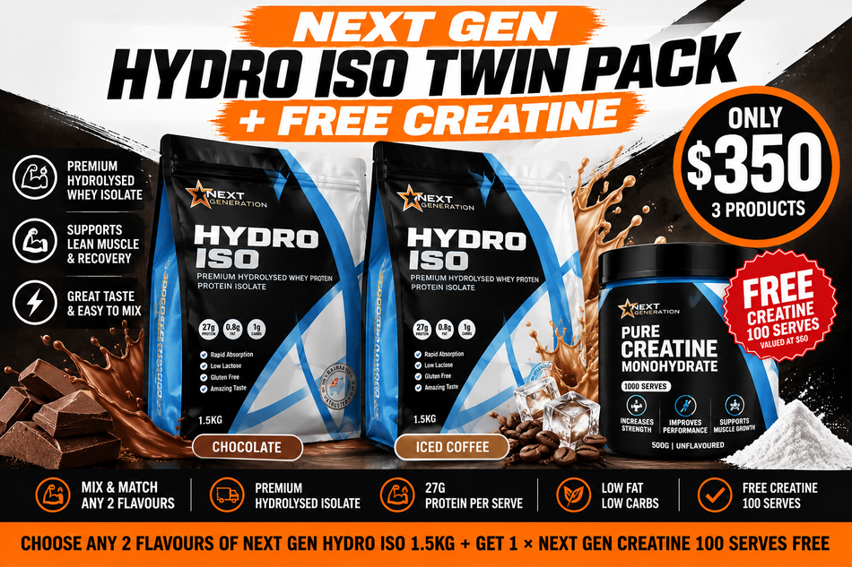 🔥 NEXT GEN HYDRO ISO TWIN PACK + FREE CREATINE